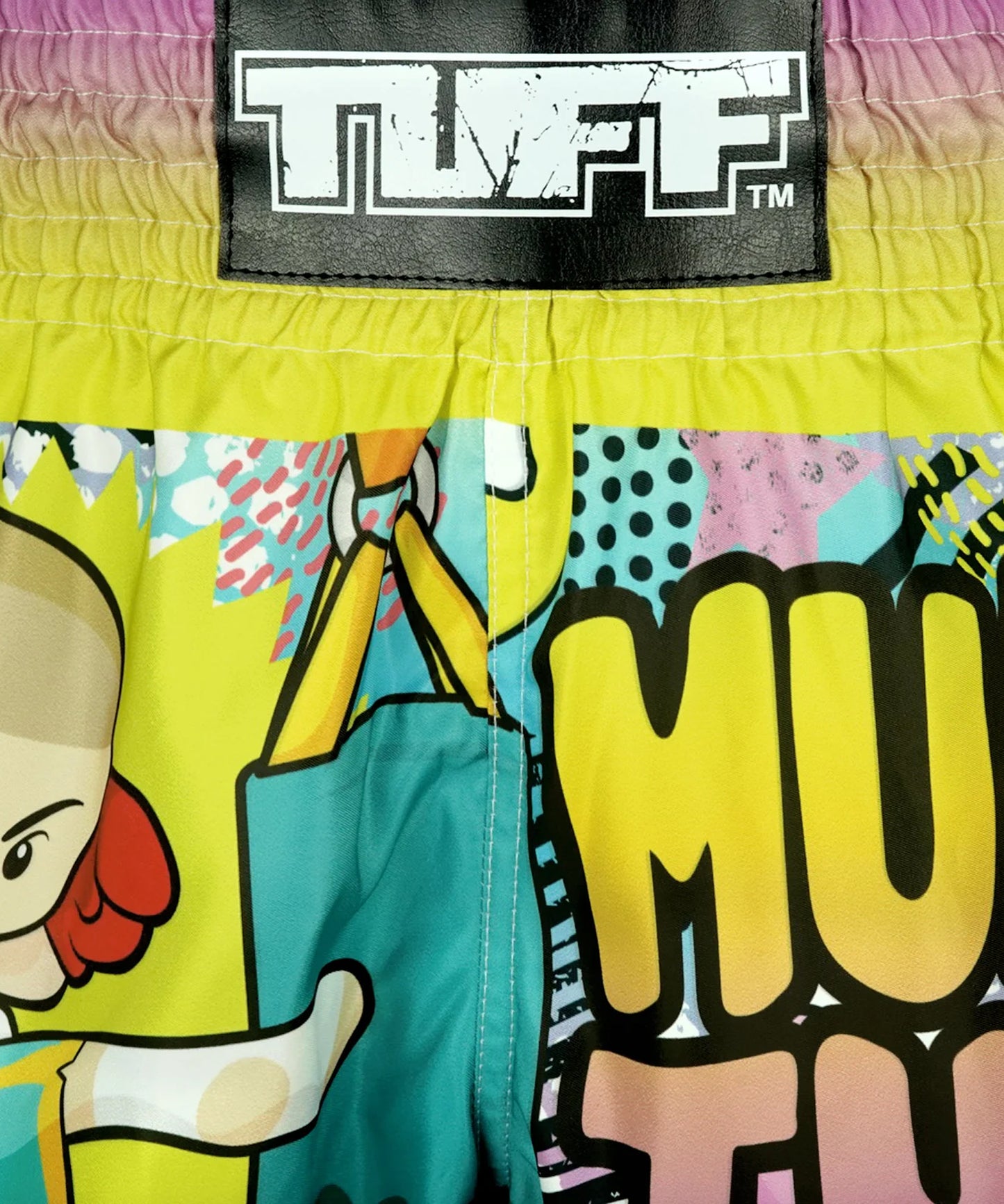 Short de Muay Thai Tuff Retro Style The Savage Boy - Jaune