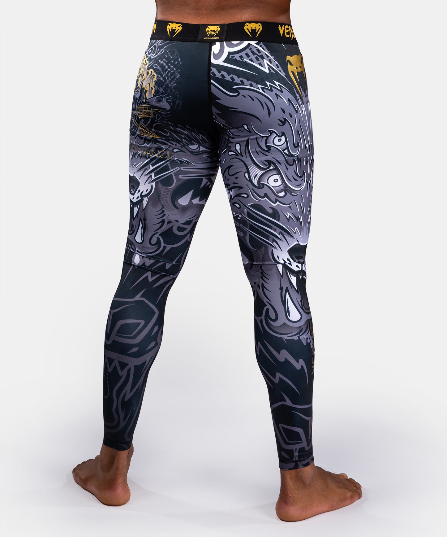 Pantalon de compression Venum Wolf Atak – Noir/Gris