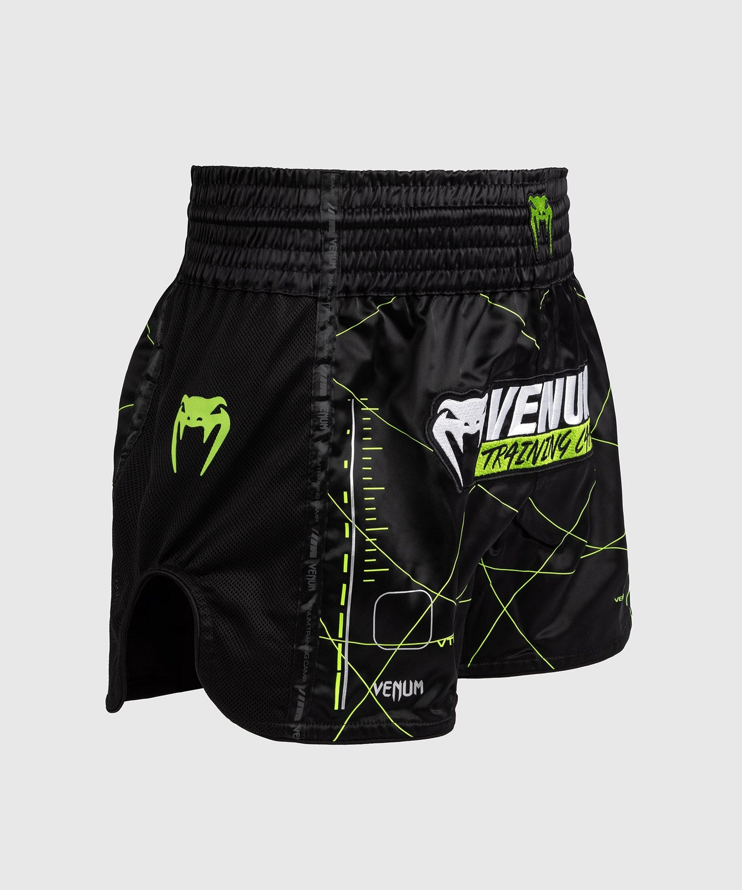 Short de Muay Thai Venum Training Camp 4.0 - Noir/Vert Fluo