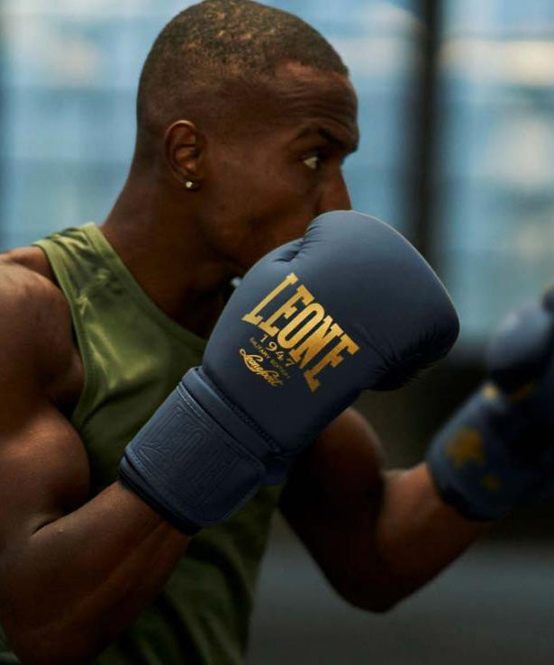Leone Gn059x Guantes de Boxeo - Azul