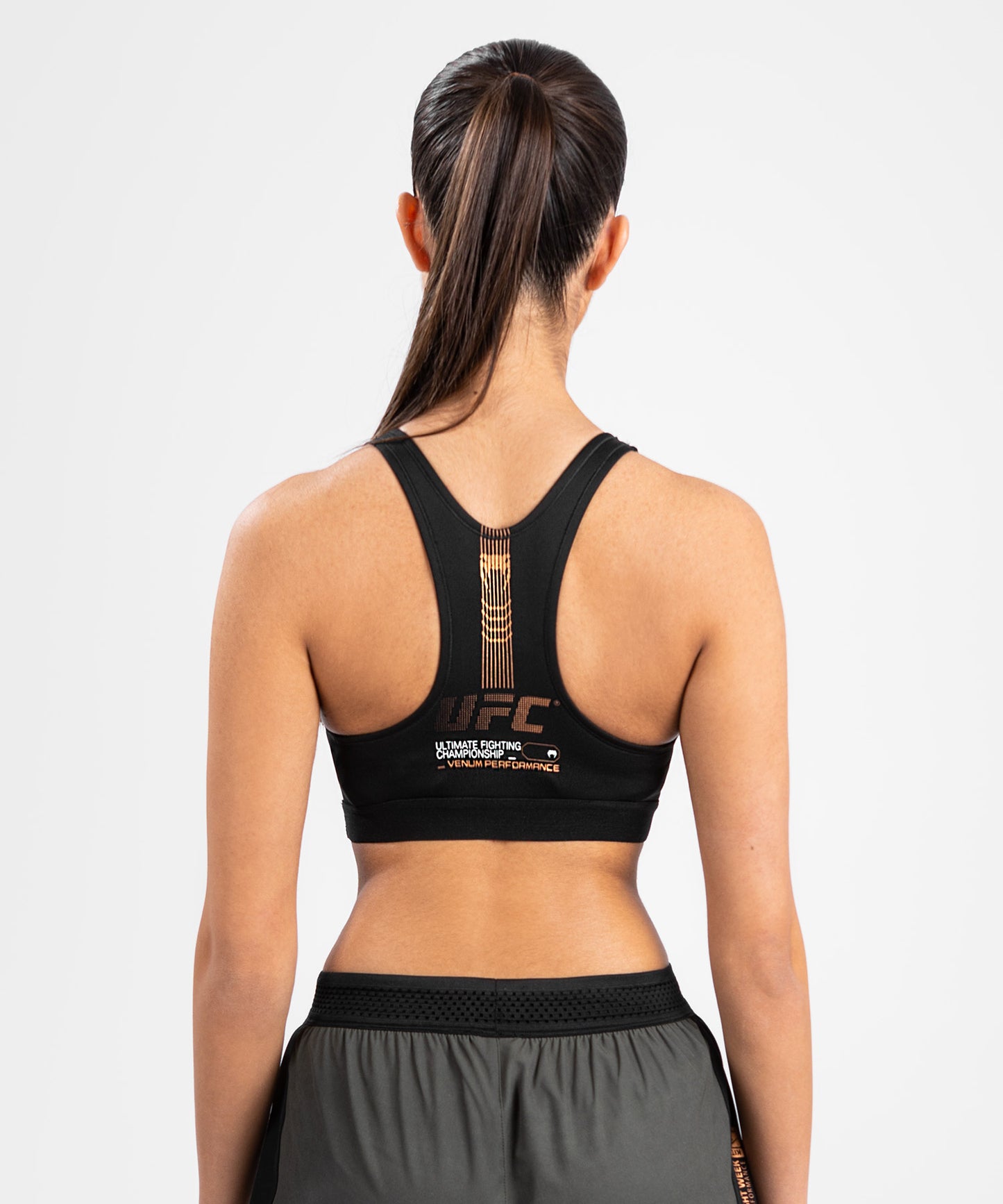 UFC Adrenaline by Venum Fight Week Women’s Sports Bra - Khaki/Bronze