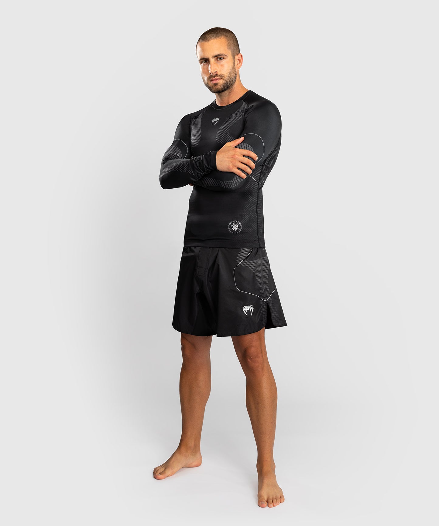 Venum Nexus Langarm Rashguard – Schwarz/Silber