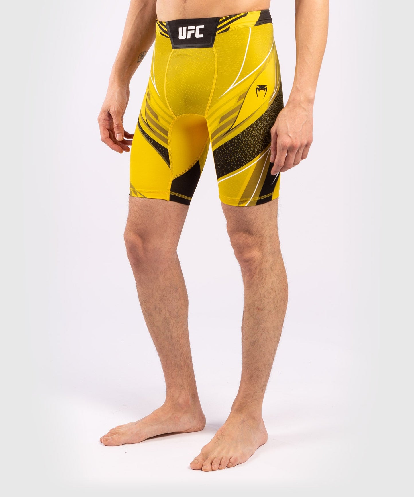 Men's UFC Venum Authentic Fight Night Compression Short - Long Cut - Yellow