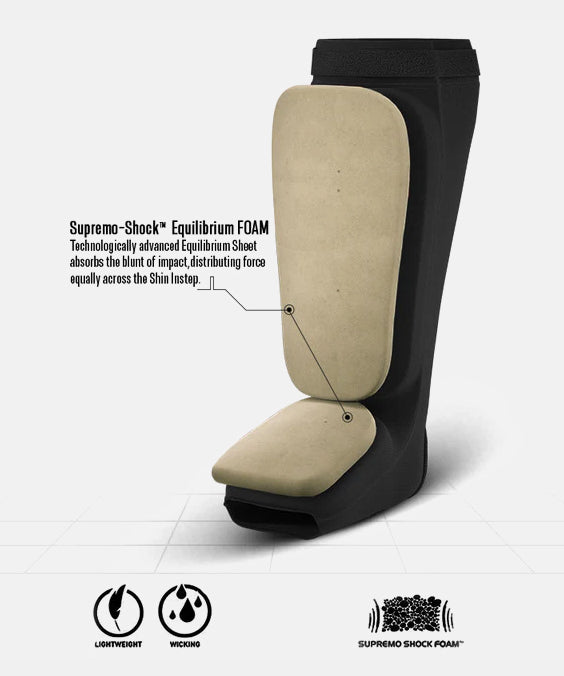 RDX Sib Shin Guards - Black/Black