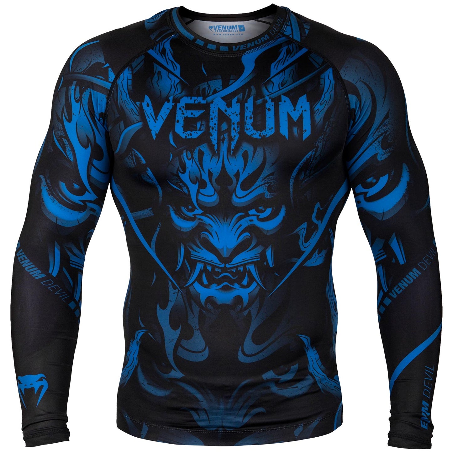 Rashguard Venum Devil - Manches longues - Bleu marine/Noir