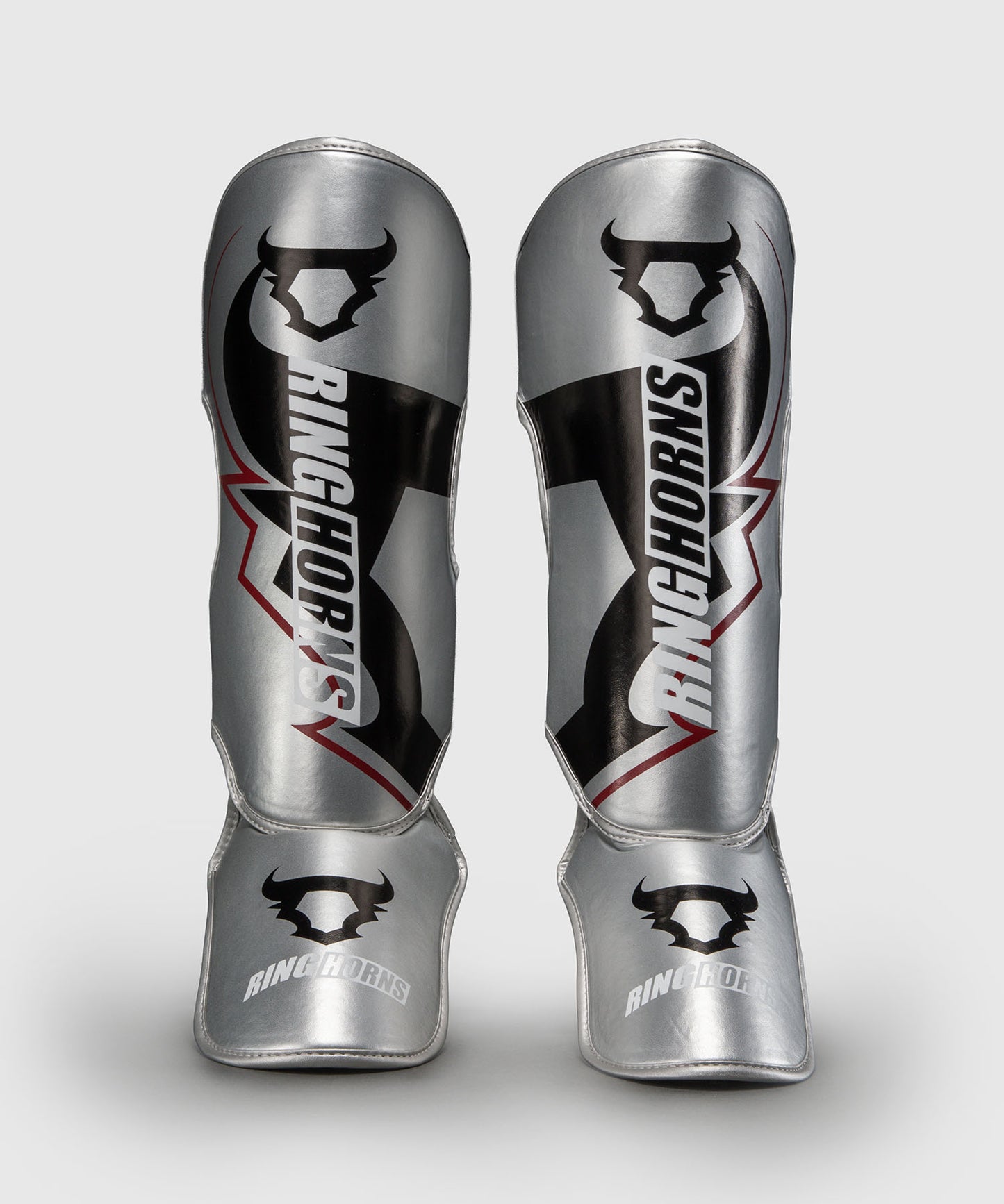 Protège-tibias Ringhorns Charger by Venum – Argent/Noir