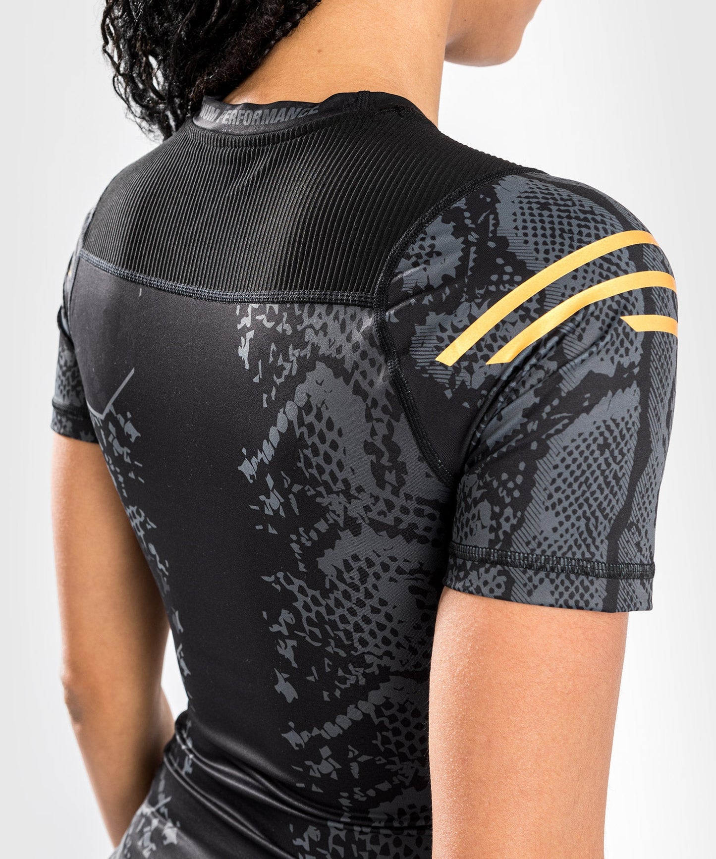 Women's UFC Adrenaline by Venum Authentic Fight Night Short Sleeve Rashguard - Champion