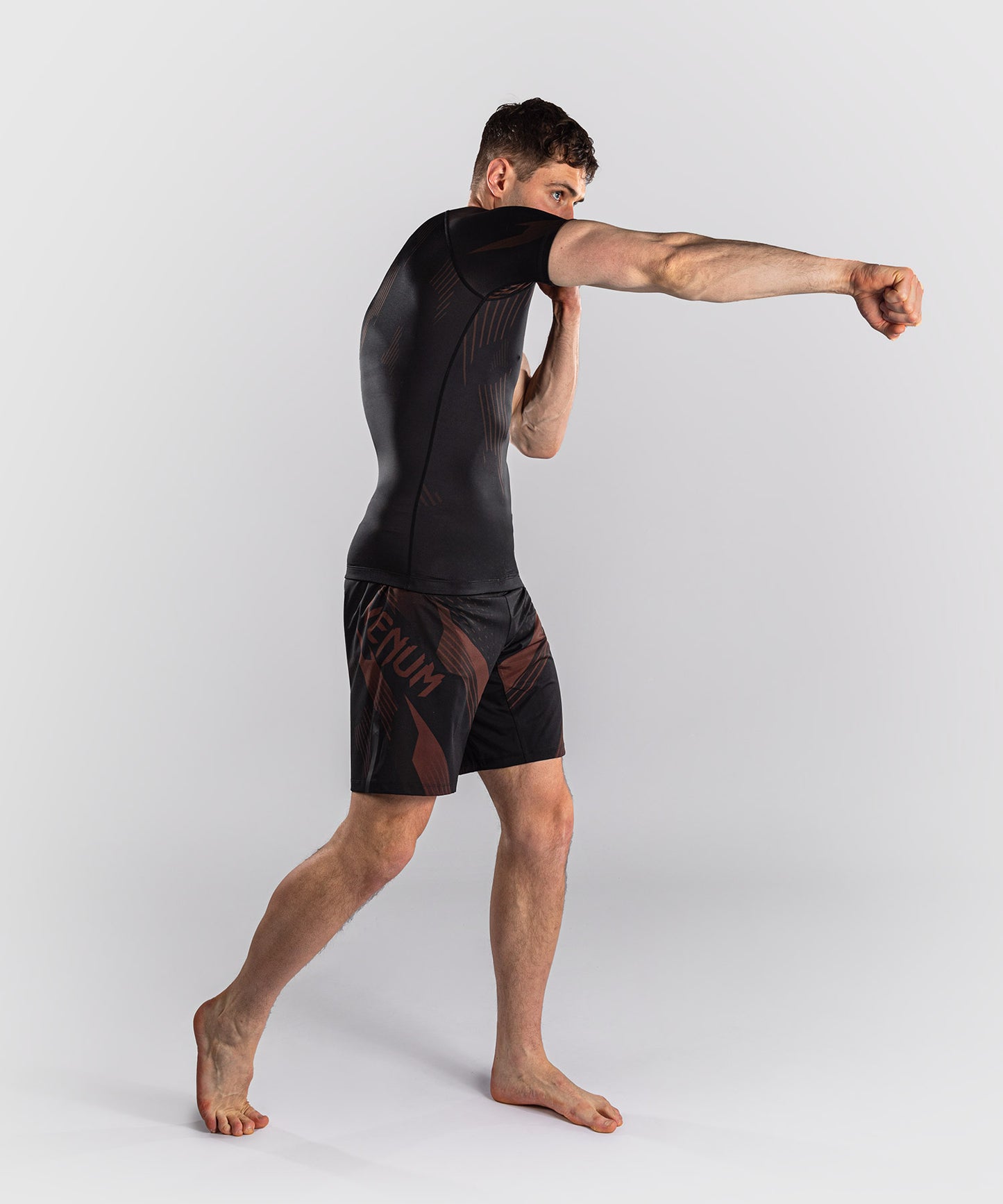 Rashguard à Manches Courtes Venum No-Gi 6.0 - Noir/Marron