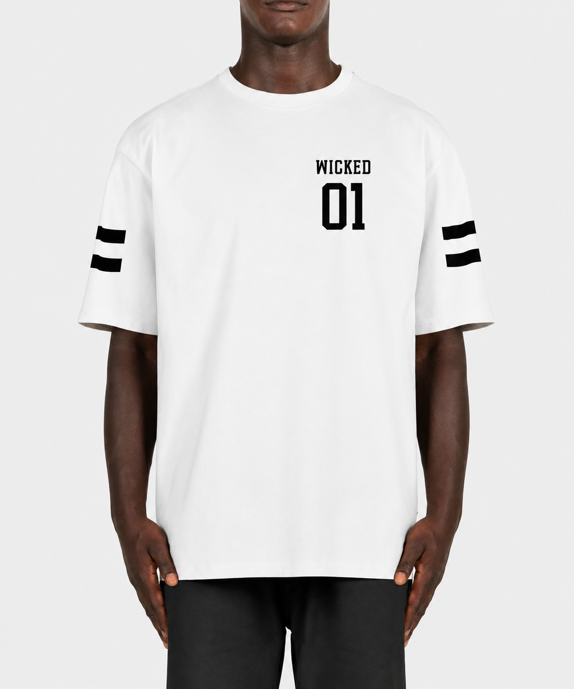 Wicked One Quaterback Oversize-T-Shirt - Weiß