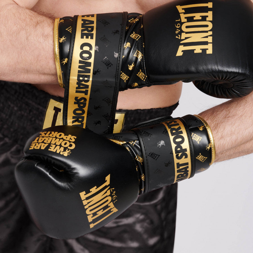 Leone DNA Guantes de Boxeo - Negro/Oro