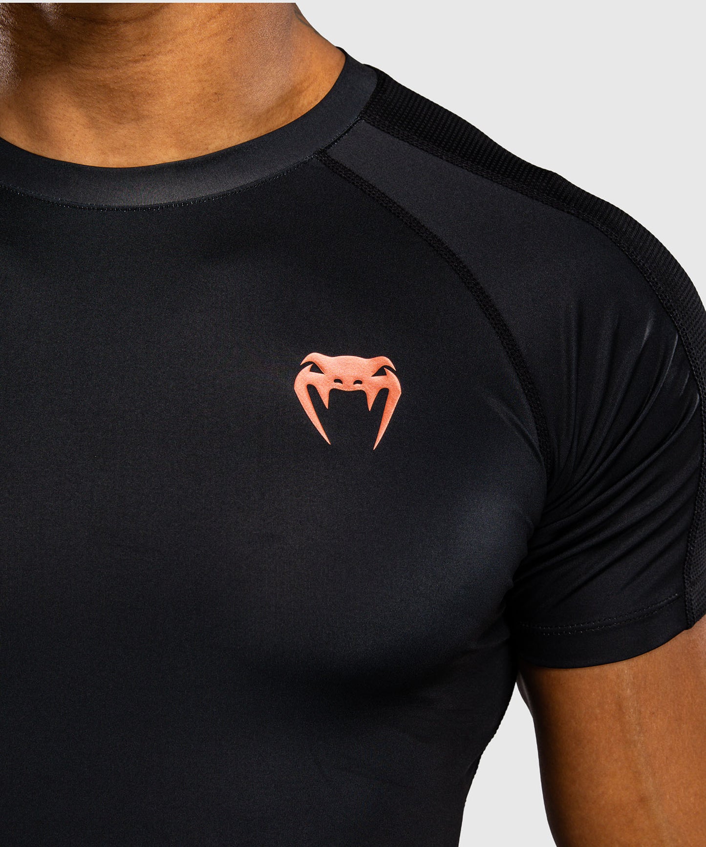 Rashguard à Manches Courtes Venum Thunder Dragon – Noir/Gris/Cuivre