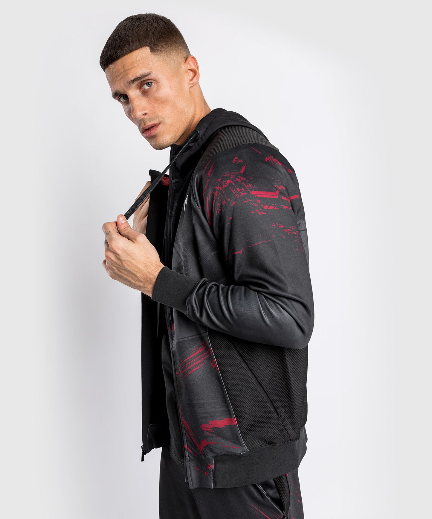 Veste à capuche pour Hommes UFC Venum Authentic Fight Week 2.0 - Noir/Rouge