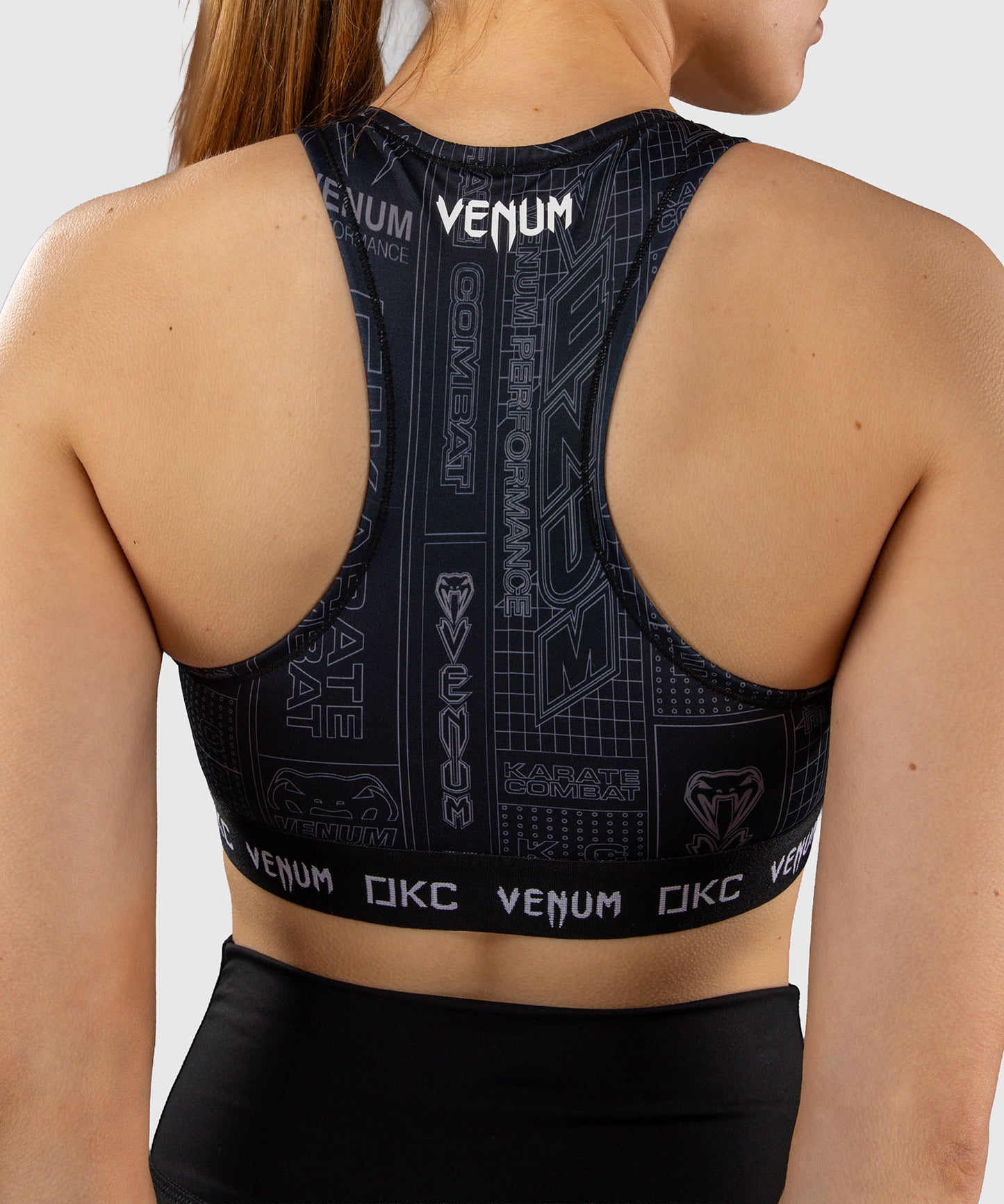 Karate Combat by Venum Sports Bra - Black/Grey