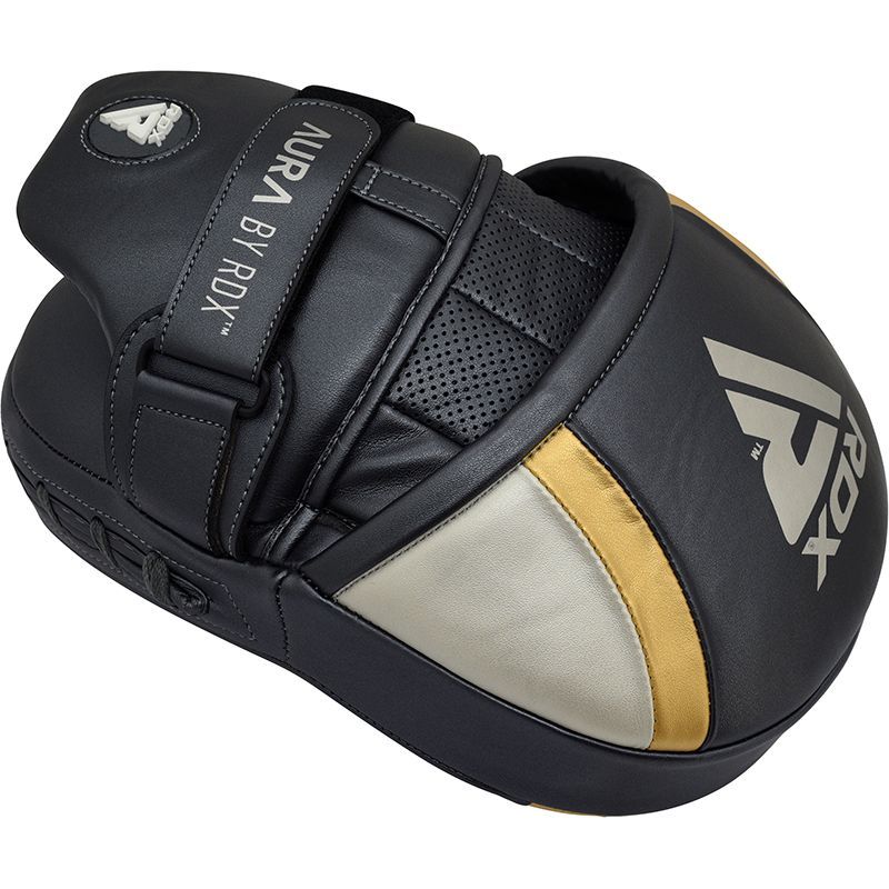 RDX Sports Aura T-17 Focus Mitts – Black/White/Gold