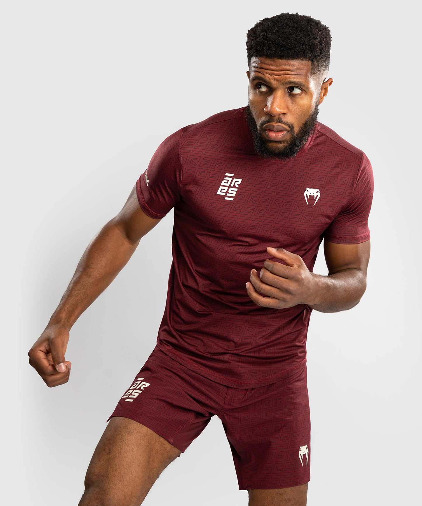 Venum x Ares Herren Dry-Tech T-shirt - Burgunder