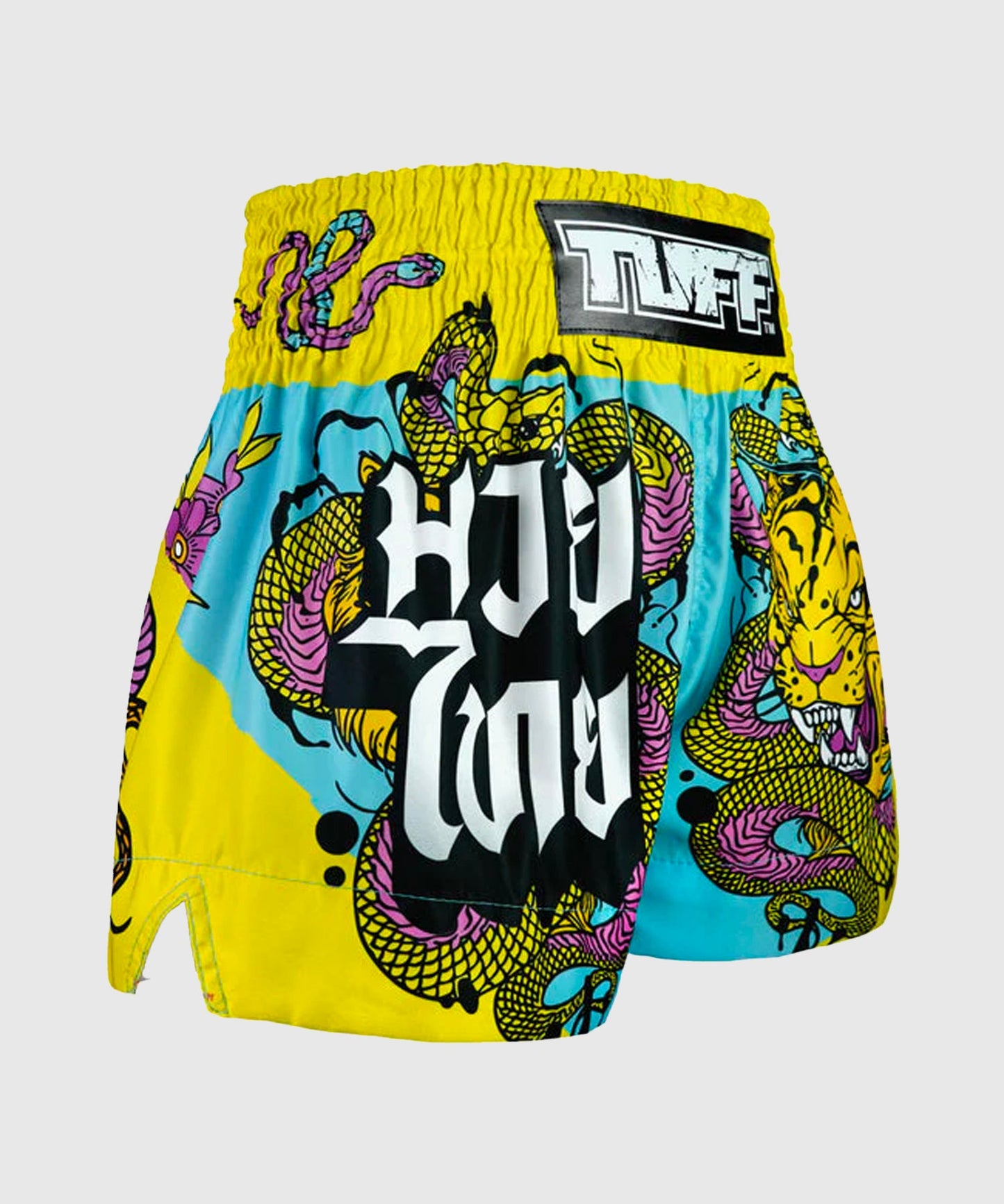 Tuff Tiger And Python Muay Thai Shorts - Blau Clair