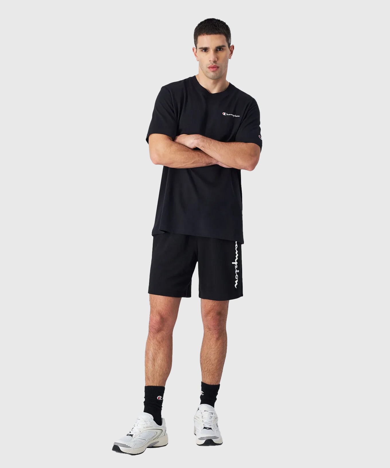 T-Shirt Champion En Jersey De Coton Avec Petit Logo - Noir