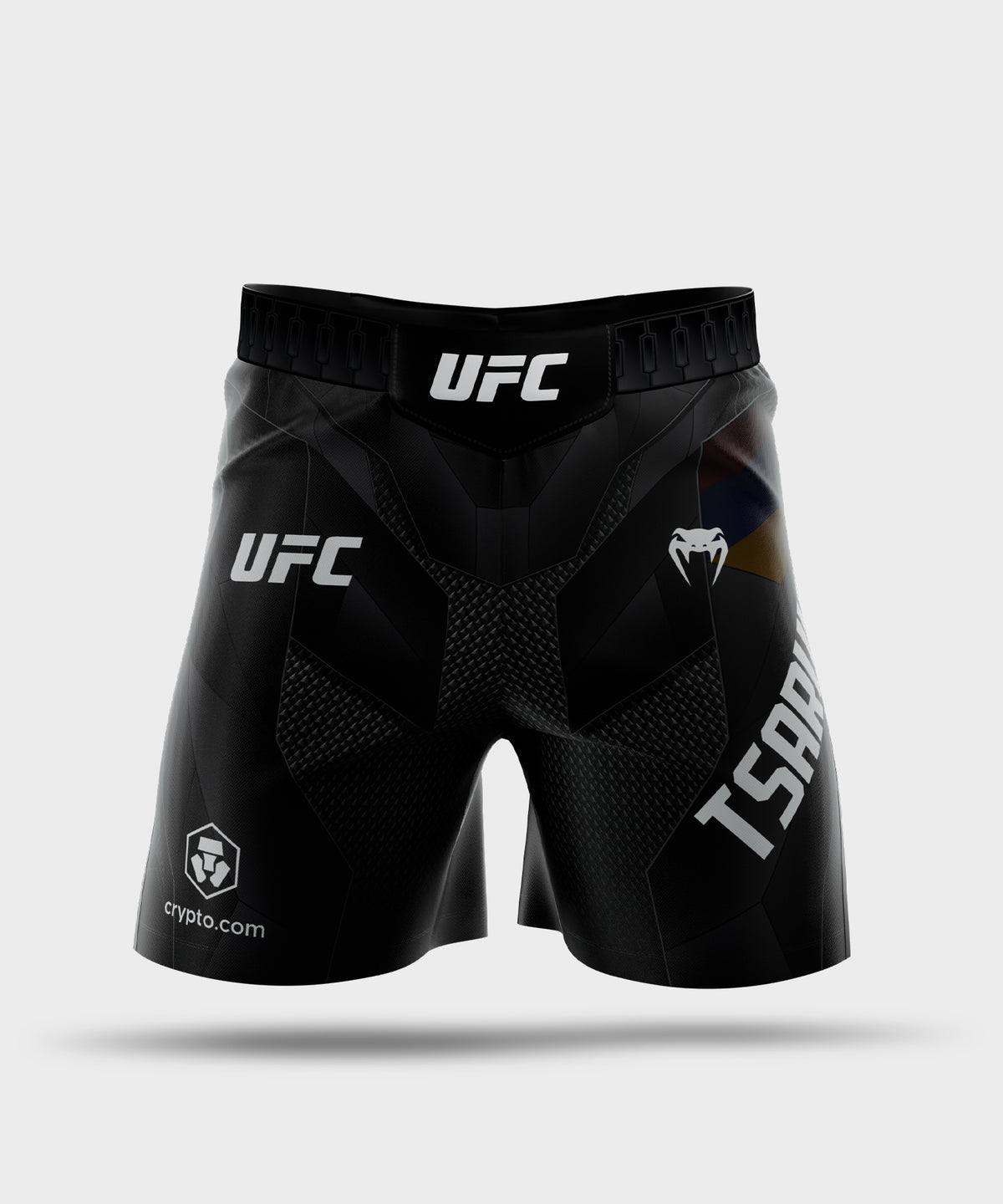 UFC Adrenaline Unrivaled by Venum Herren Fight-Shorts kurze Passform Arman Tsarukyan - Schwarz