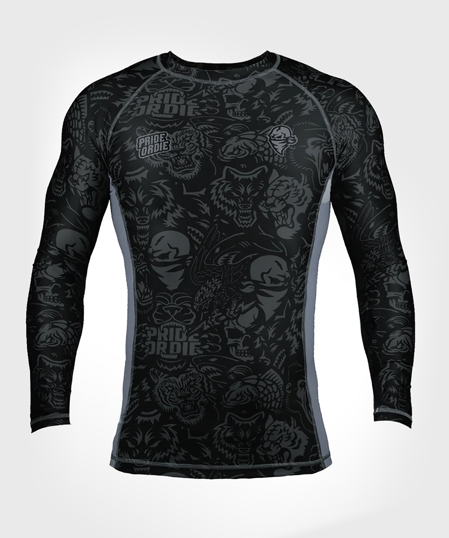 Pride Or Die Ferocity Langarm-Rashguard - Schwarz