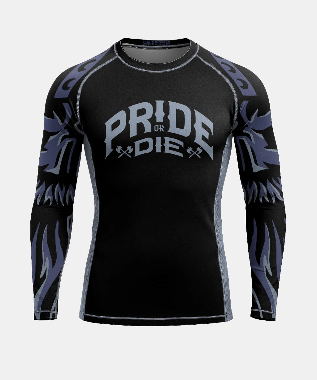 Pride Or Die Brotherhood V.2 Langarm-Rashguard - Schwarz