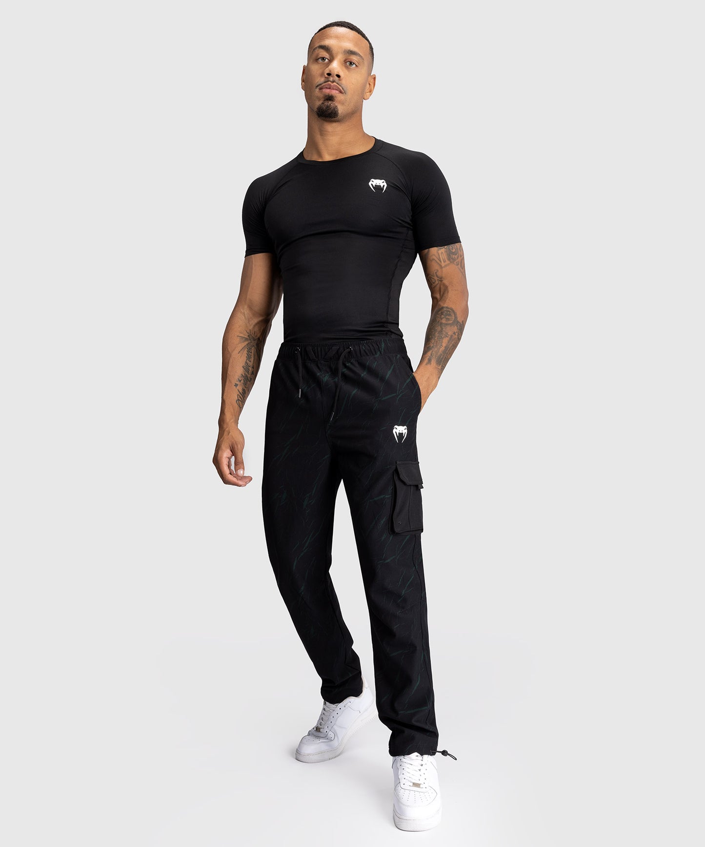 Venum Trooper Herren Trainingshose - Schwarz/Waldgrün