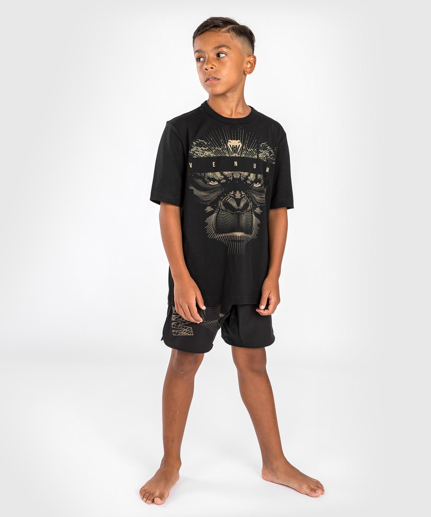 Venum Gorilla Dschungel T-Shirt für Kinder - Schwarz/Sand