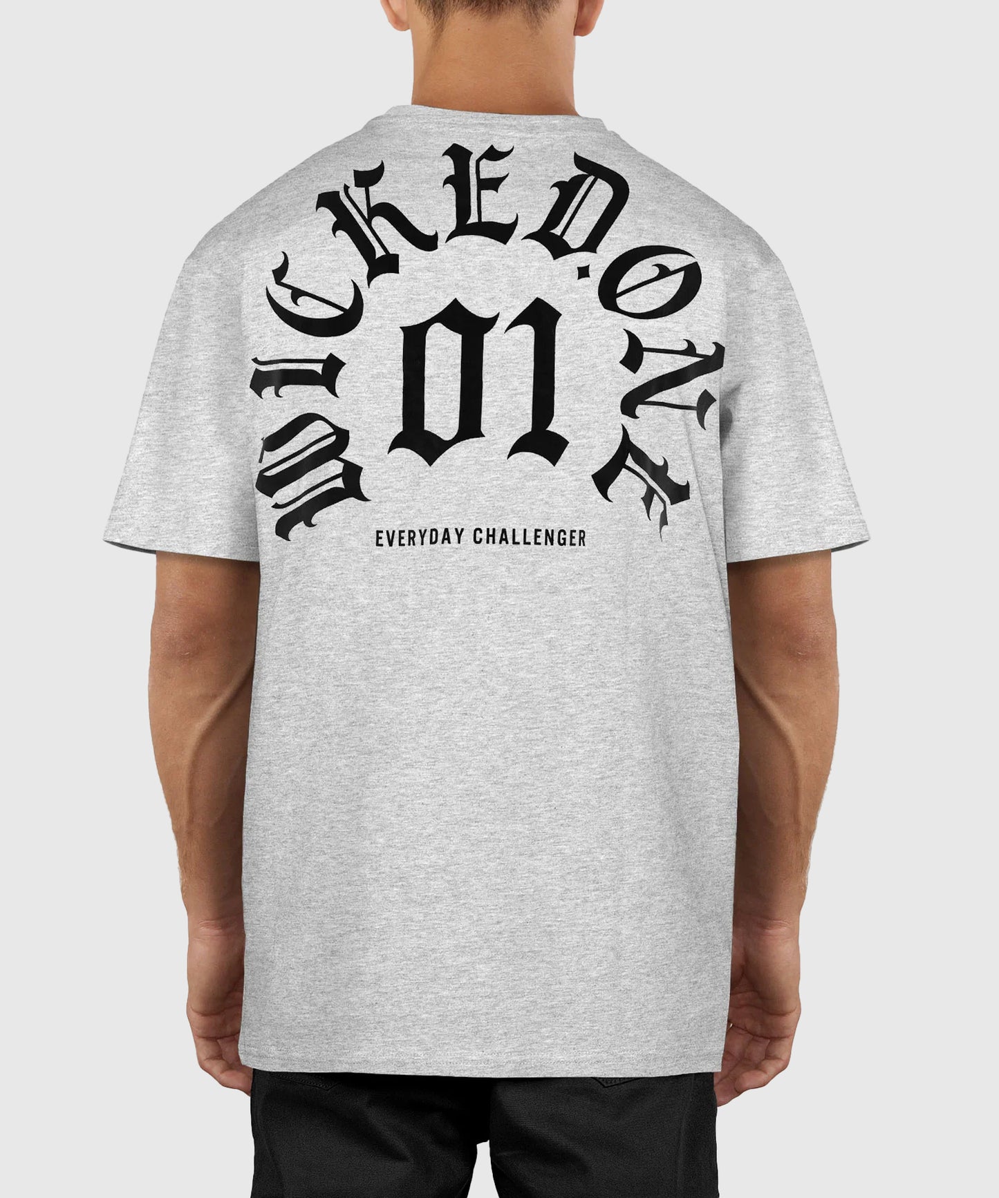 Wicked One Oversize Goat Trainings-T-Shirt - Grau