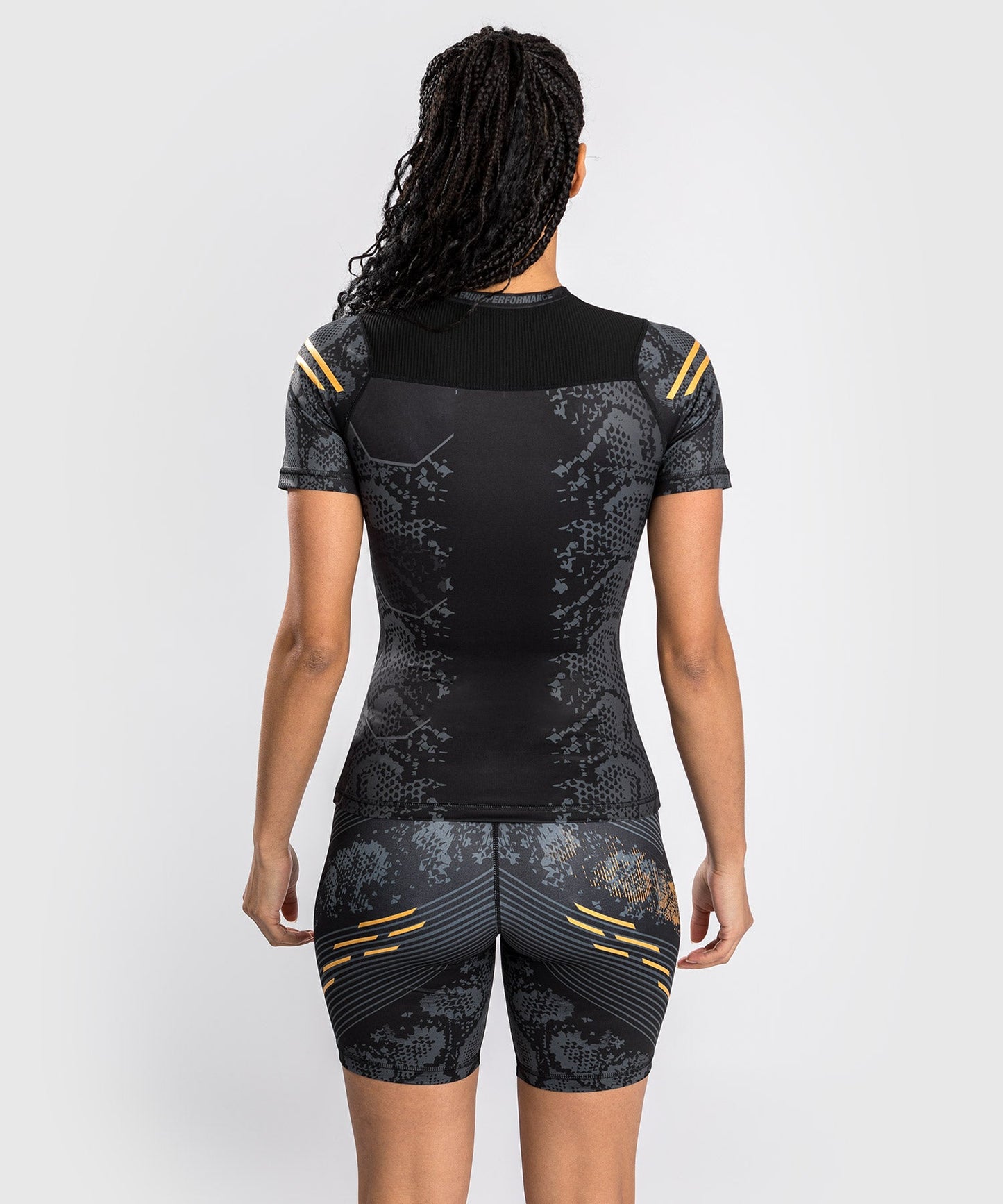 Women's UFC Adrenaline by Venum Authentic Fight Night Short Sleeve Rashguard - Champion