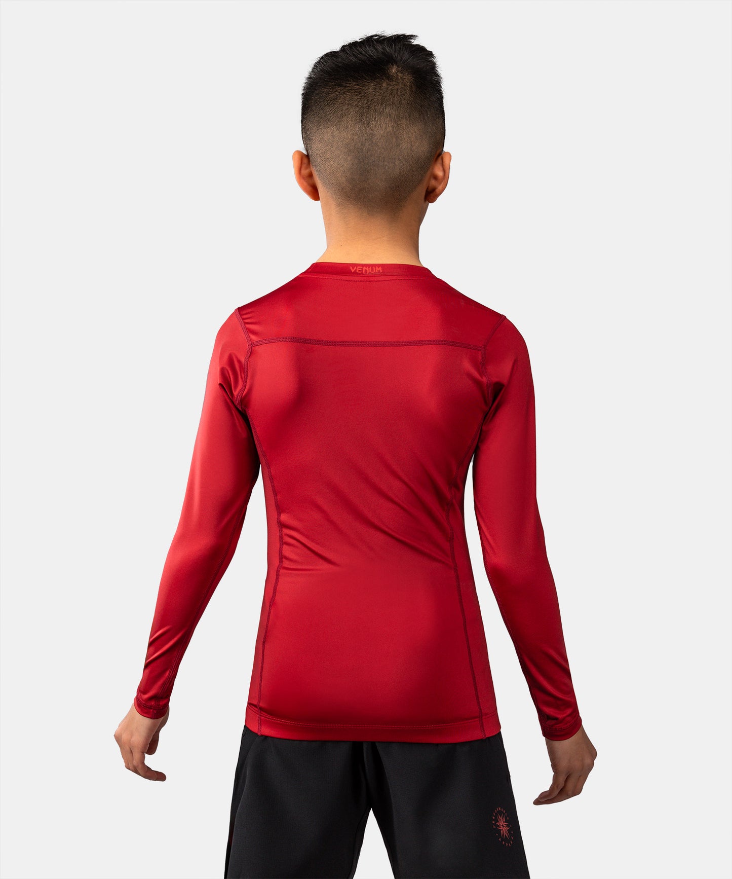 Venum Attack Rashguard de Manga Larga para Niño - Negro/Rojo