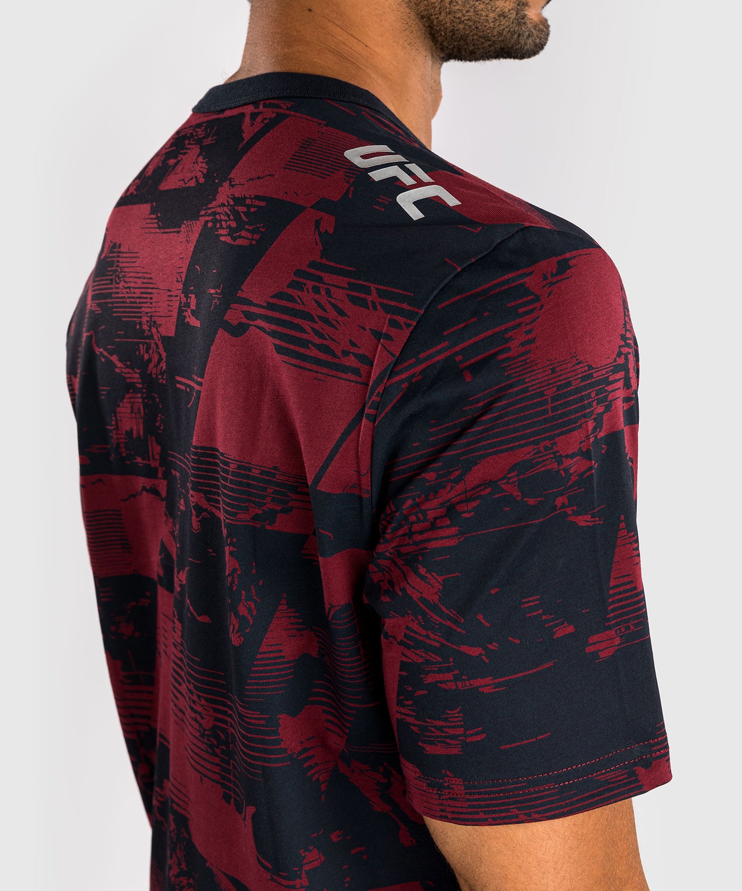 T-shirt manches courtes Homme UFC Zenith by Venum Authentic Fight Week - Bleu marine/Bordeaux/Argent