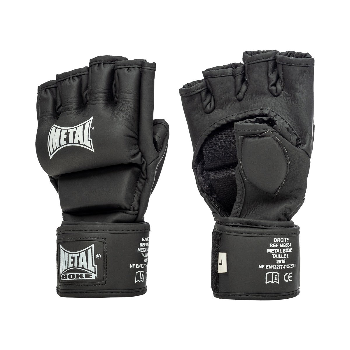 Metal Boxe Black Light MMA-Handschuhe - Schwarz