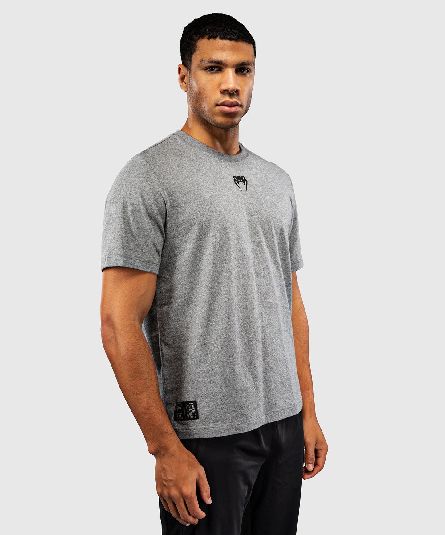 Venum Fight Icon Camiseta de Algodón - Gris Jaspeado Claro