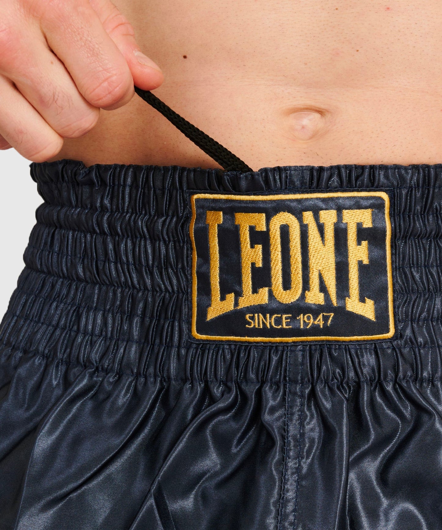 Leone Basic Pantalones de Muay Thai - Azul