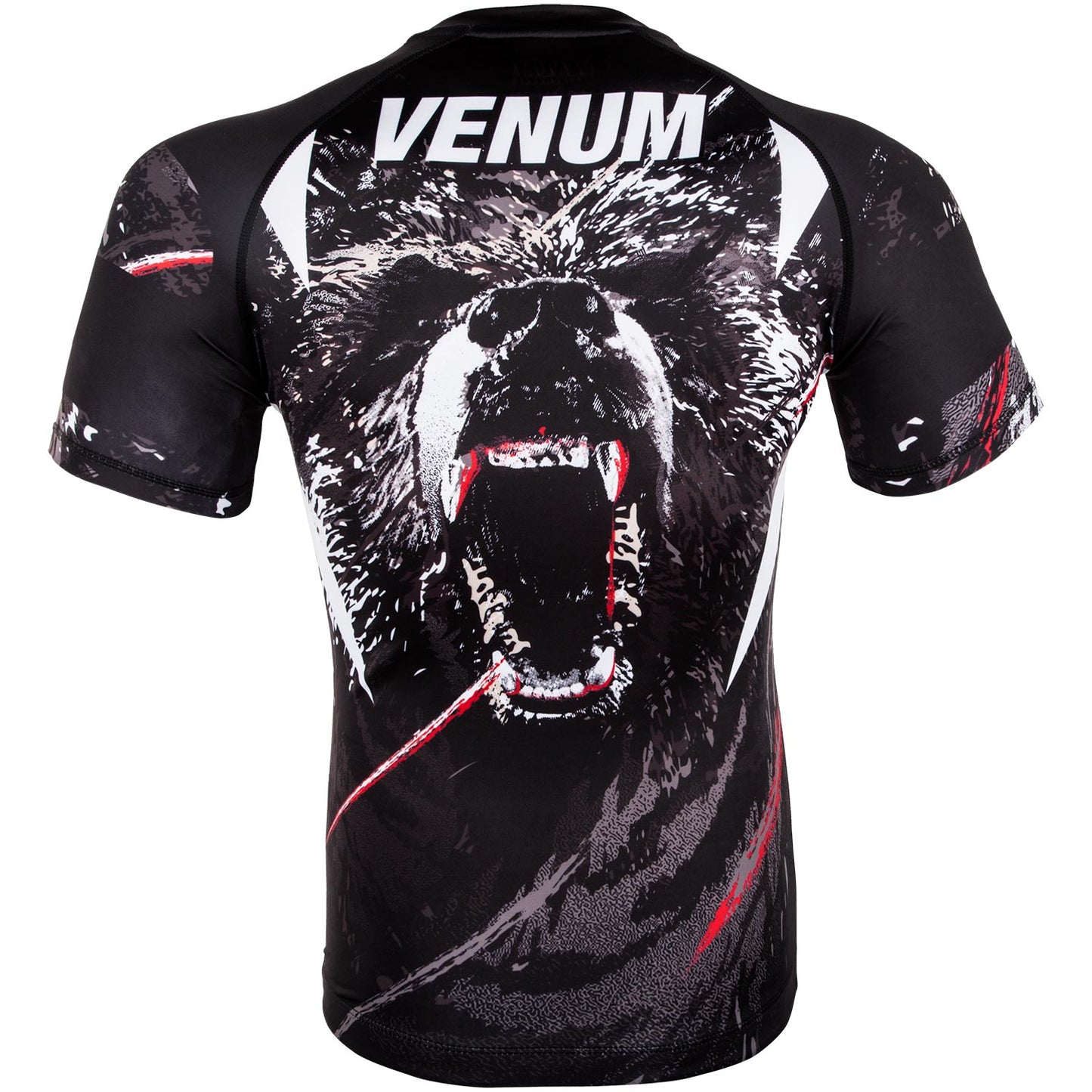 Venum Grizzli Rashguard - Kurzarm - Schwarz/Weiß