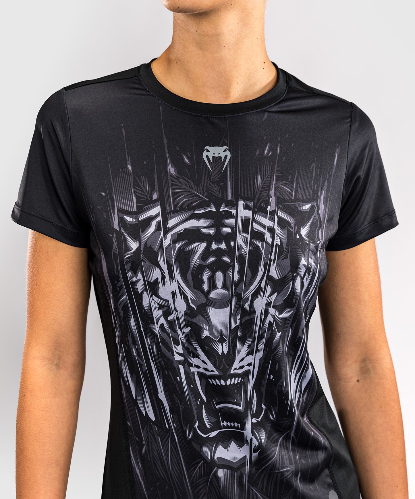 T-Shirt Dry-Tech Venum Tiger pour Femmes - Noir/Argent