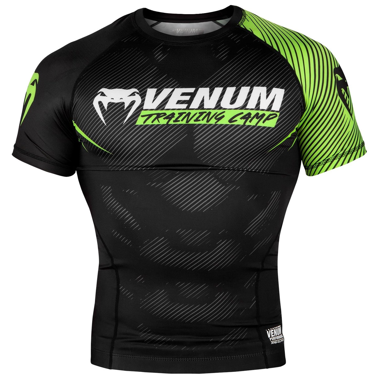 Venum Training Camp 2.0 Kurzarm Rashguard - Schwarz/ Fluo Gelb