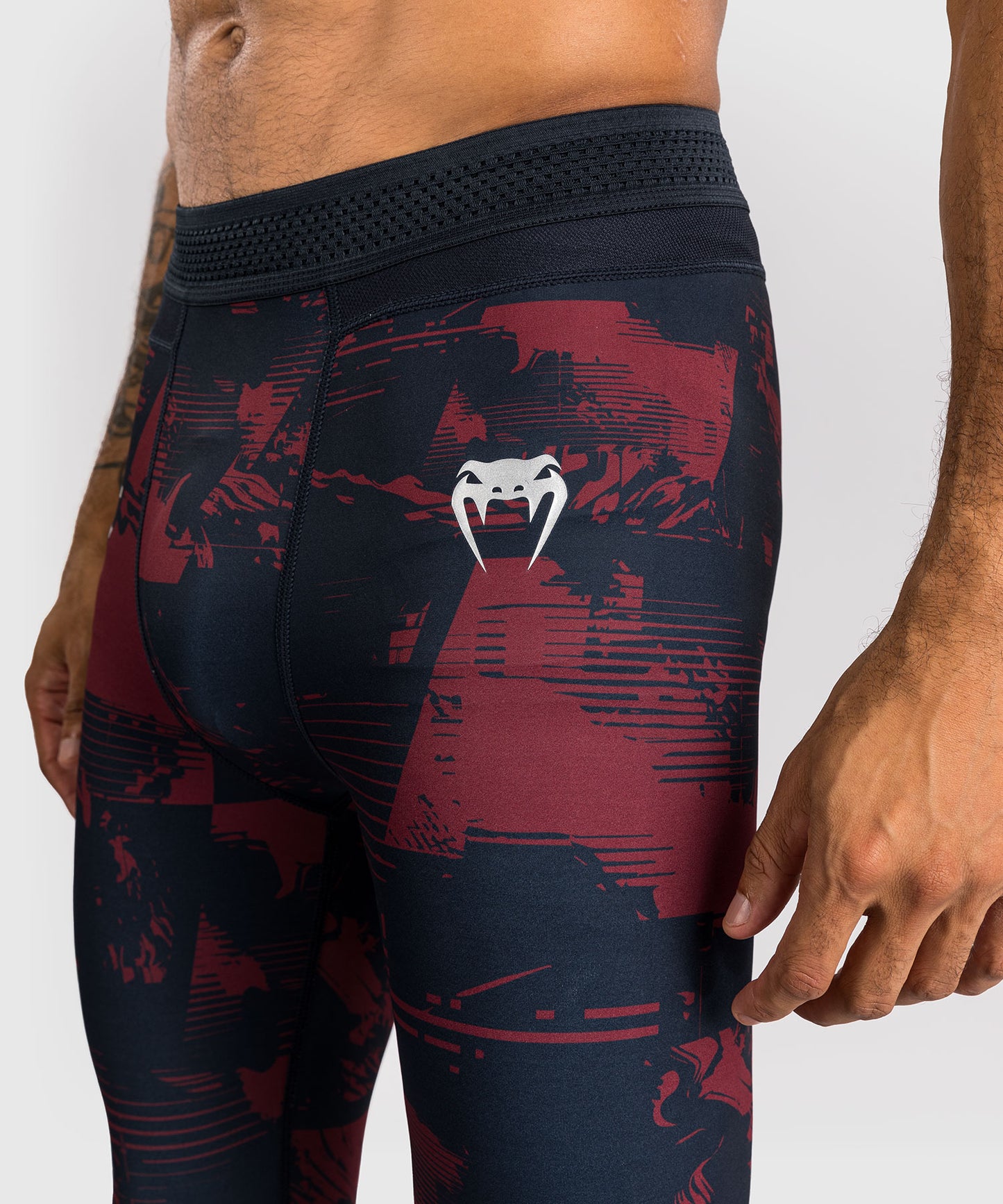 Legging Performance Homme UFC Zenith by Venum Authentic Fight Week - Bleu marine/Bordeaux/Argent