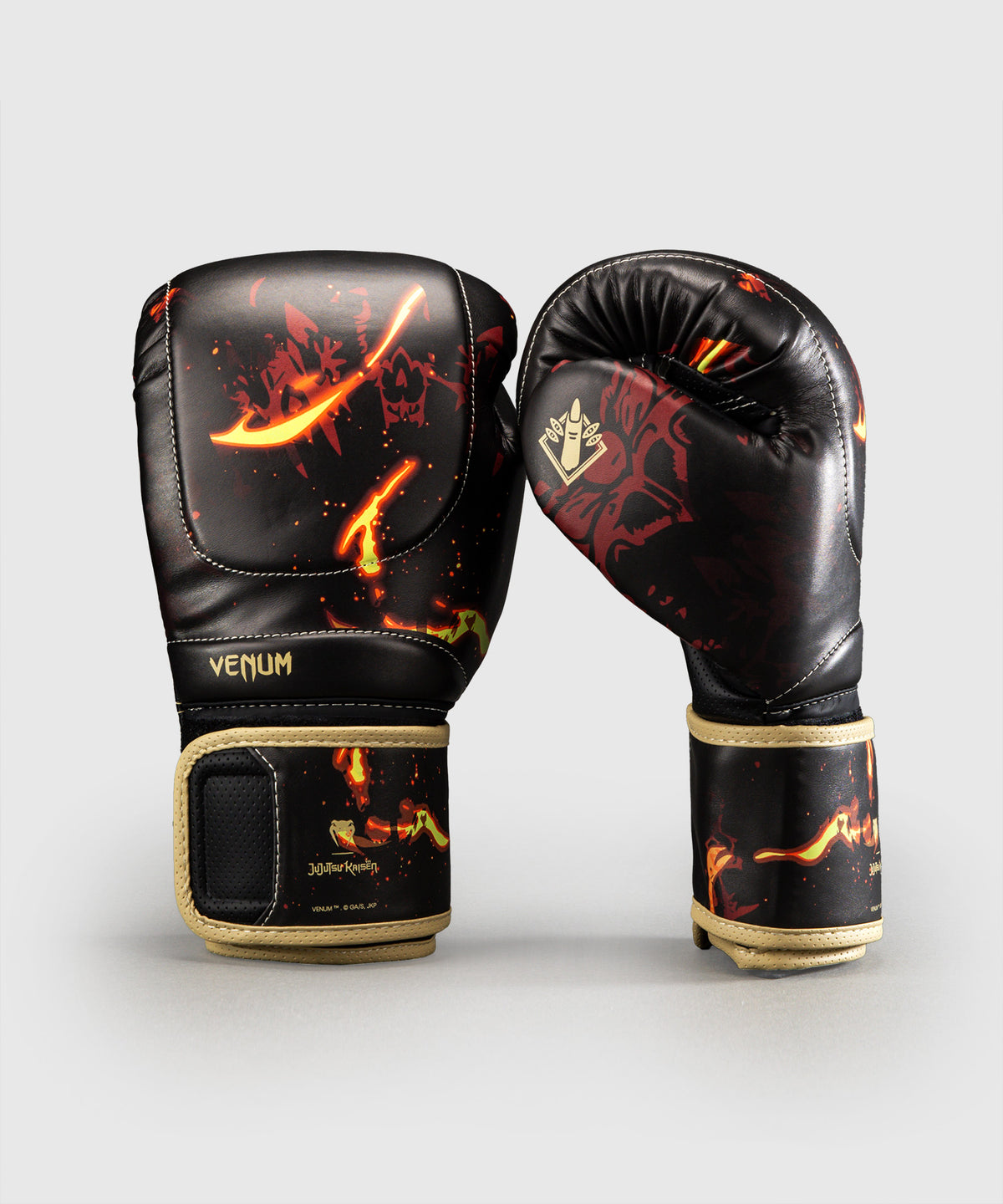 Jujutsu Kaisen x Venum Sukuna Boxhandschuhe – Schwarz/Hellbeige