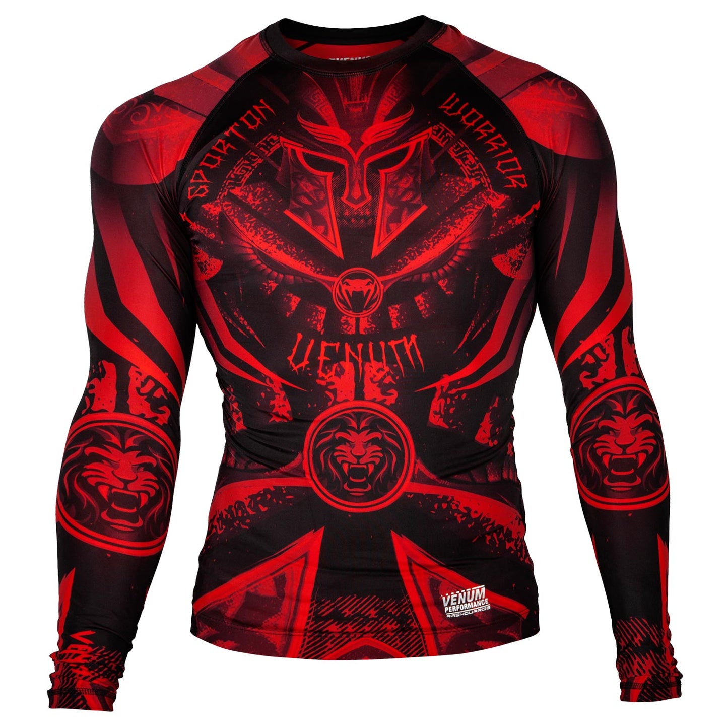 Rashguard Venum Gladiator 3.0 - Mangas Largas - Negro/Rojo
