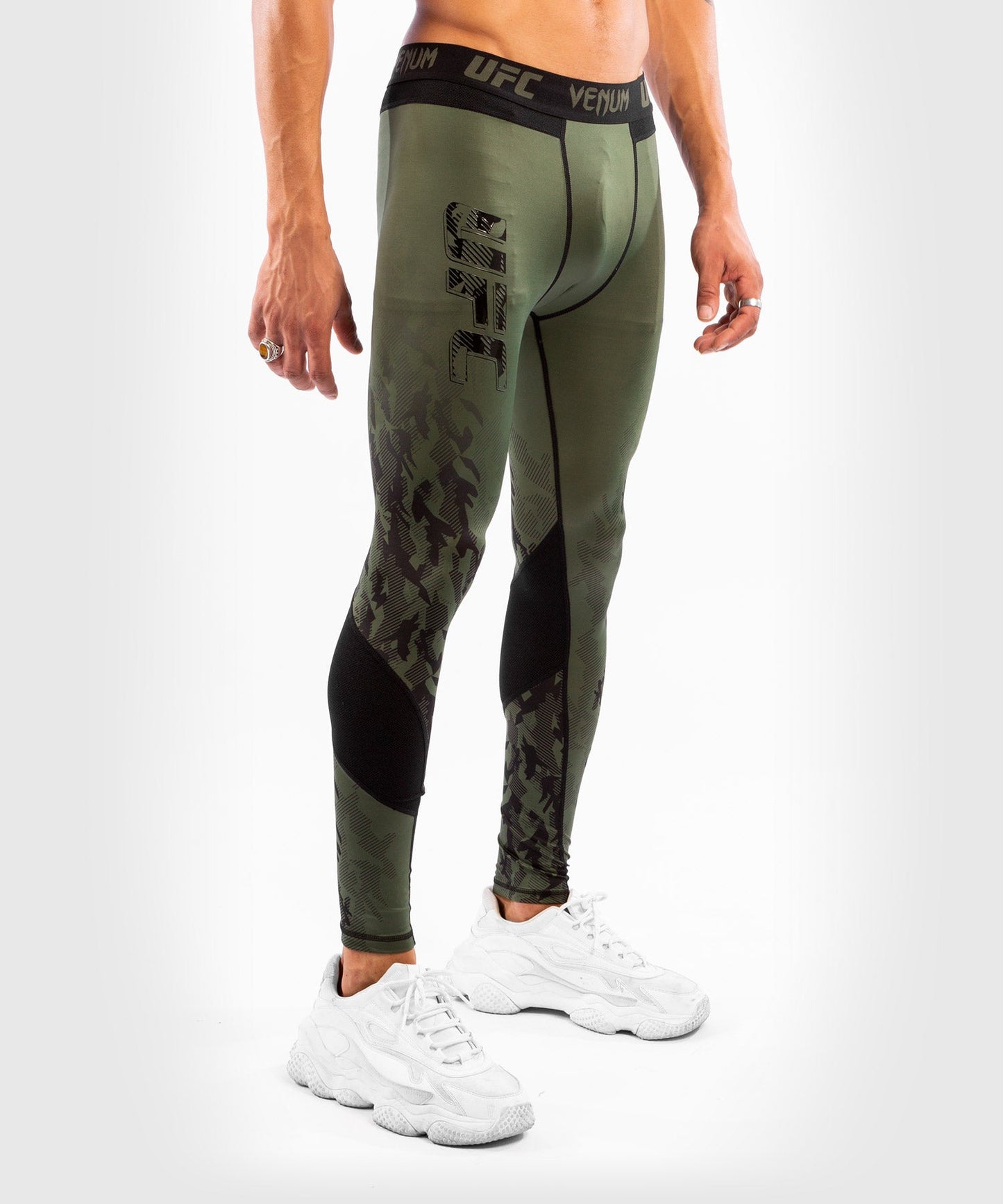 Men's UFC Compression Pants Venum Authentic Fight Week - Khaki
