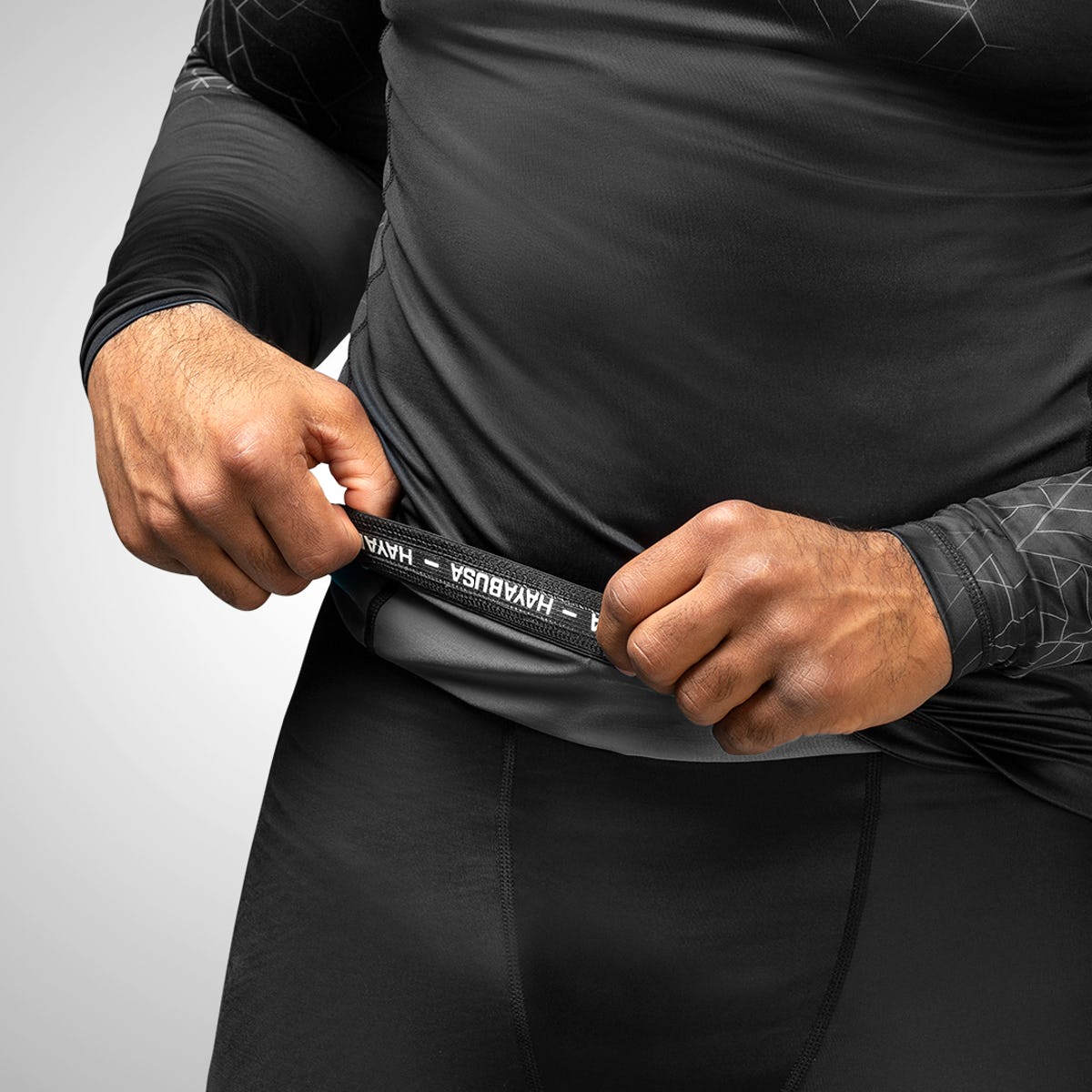 Hayabusa Geo Langarm-Rashguard - Grau