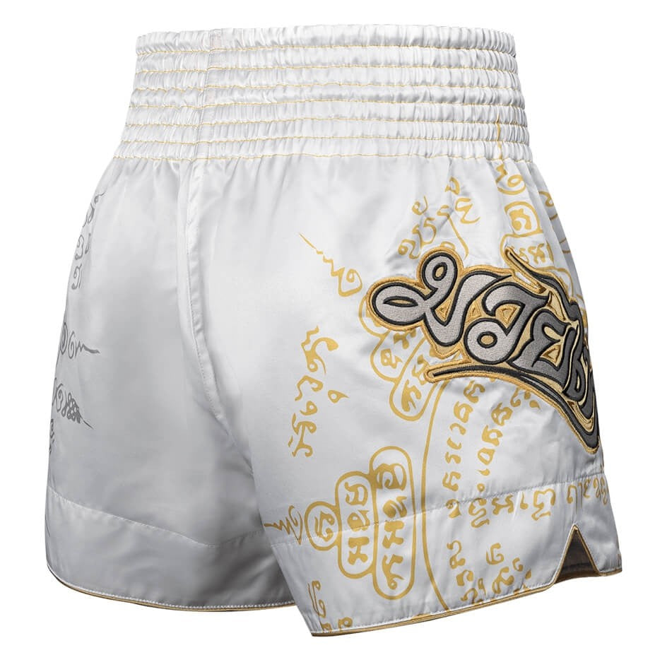 Hayabusa Falcon Pantalones de Muay Thai - Blanco