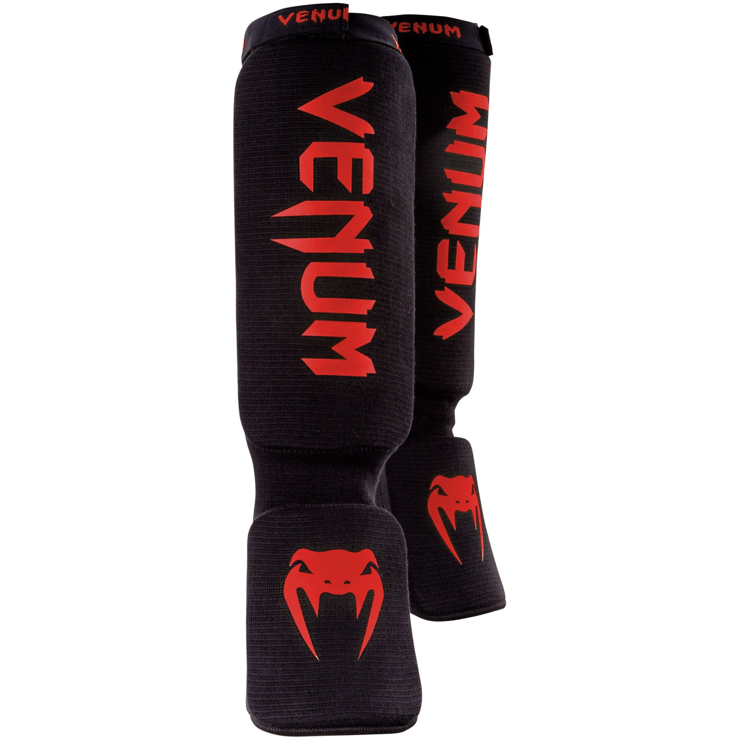 Venum Kontact Shinguards - Black/Red