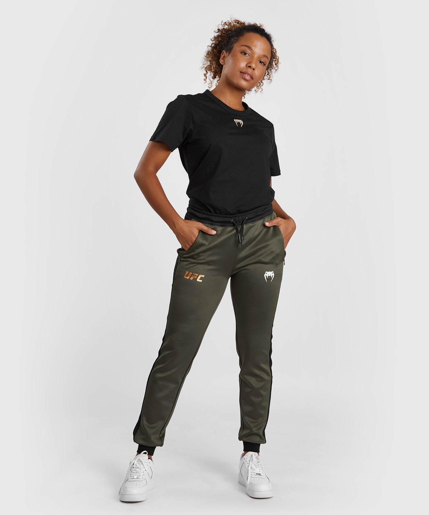 UFC Adrenaline by Venum Fight Week Women’s Performance Jogging Pants - Khaki/Bronze