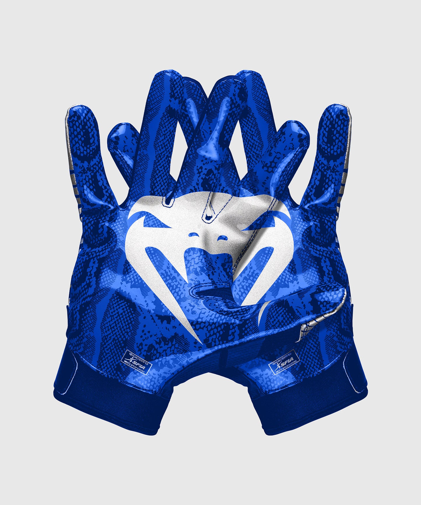 Venum Elite Football Gloves - Royal Blue/Silver