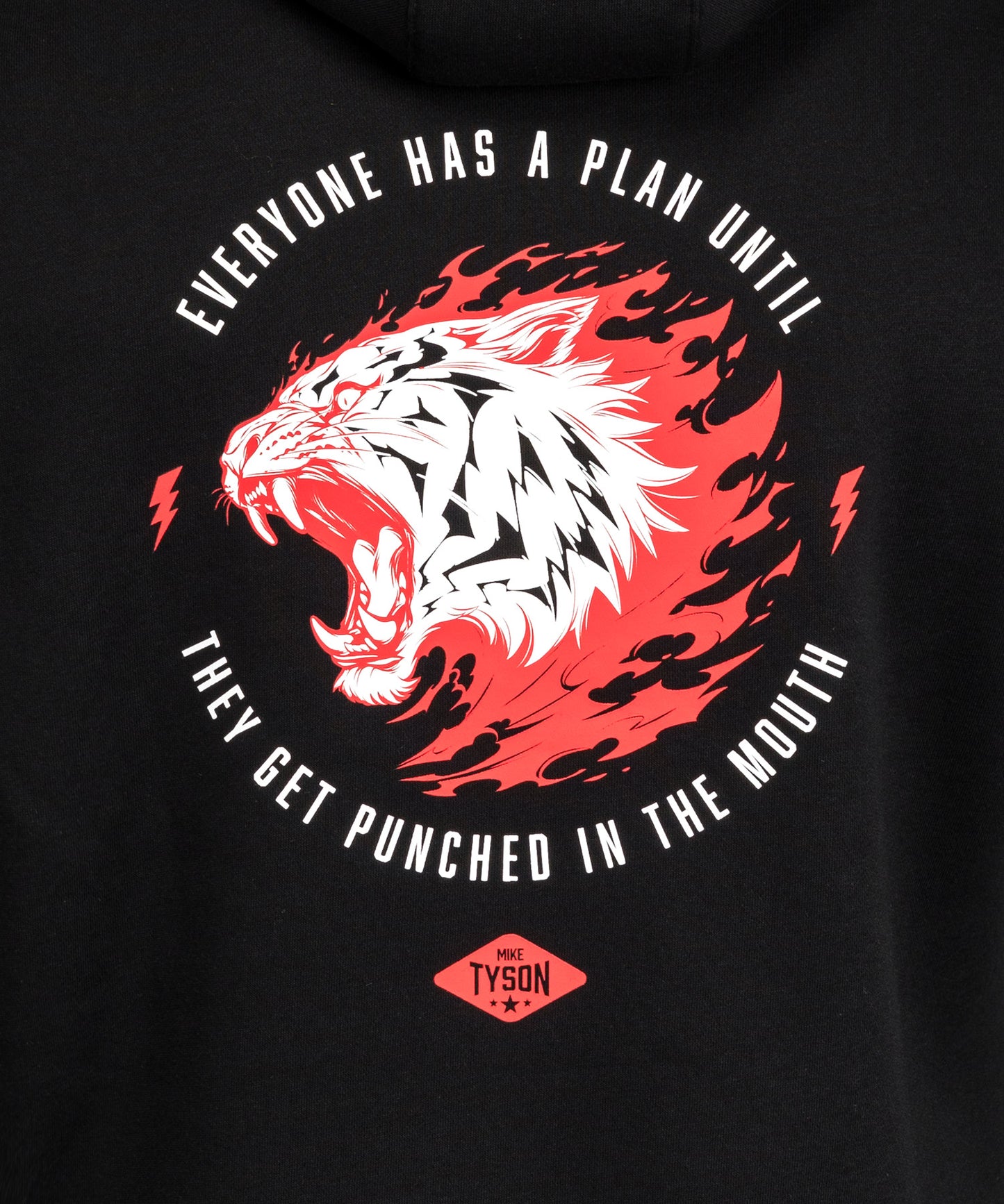 Sweat à capuche Venum x Mike Tyson Tiger - Noir Profond/Rouge Intense
