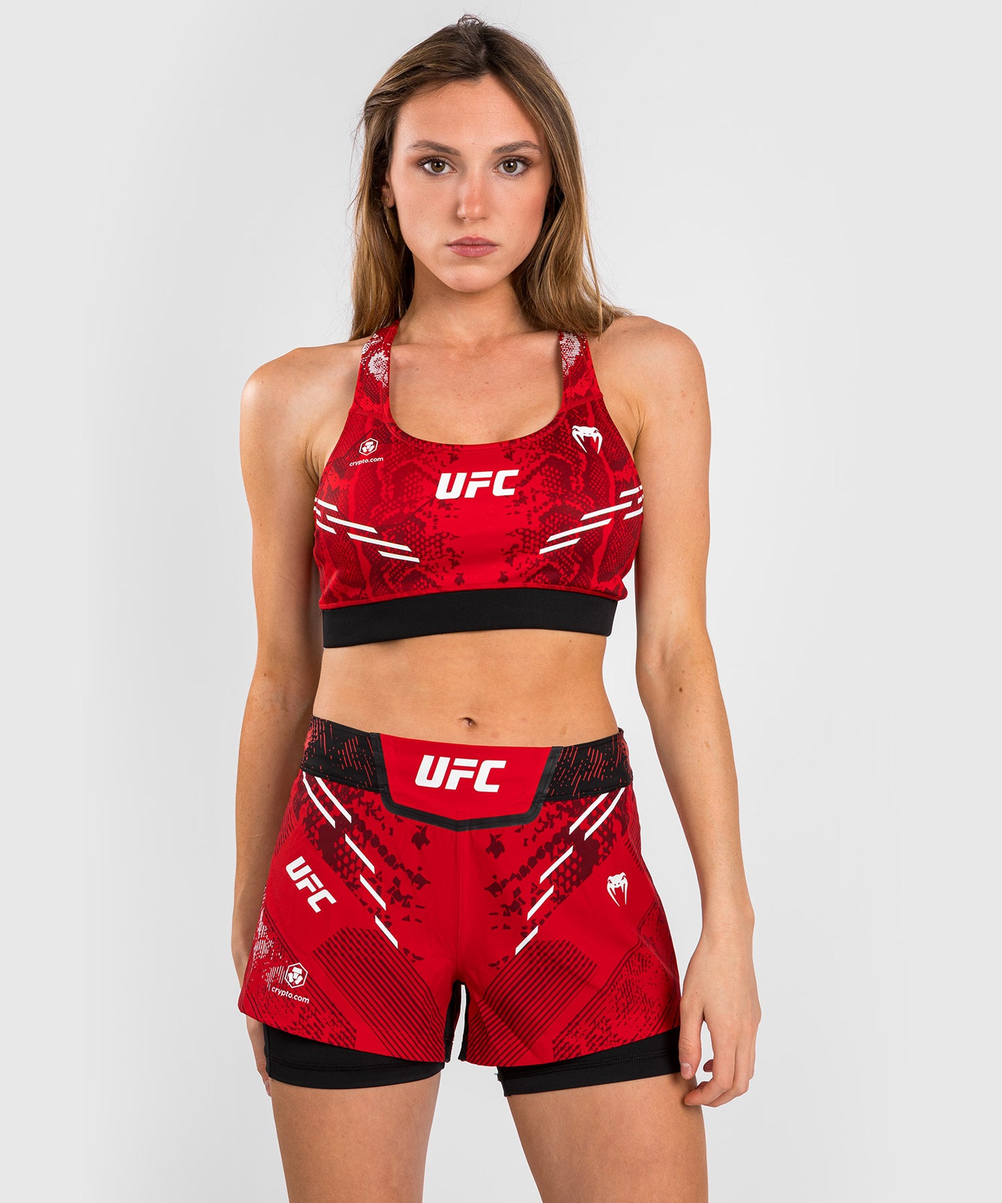 UFC Adrenaline by Venum Authentic Fight Night Women's Sports Bra - Rot