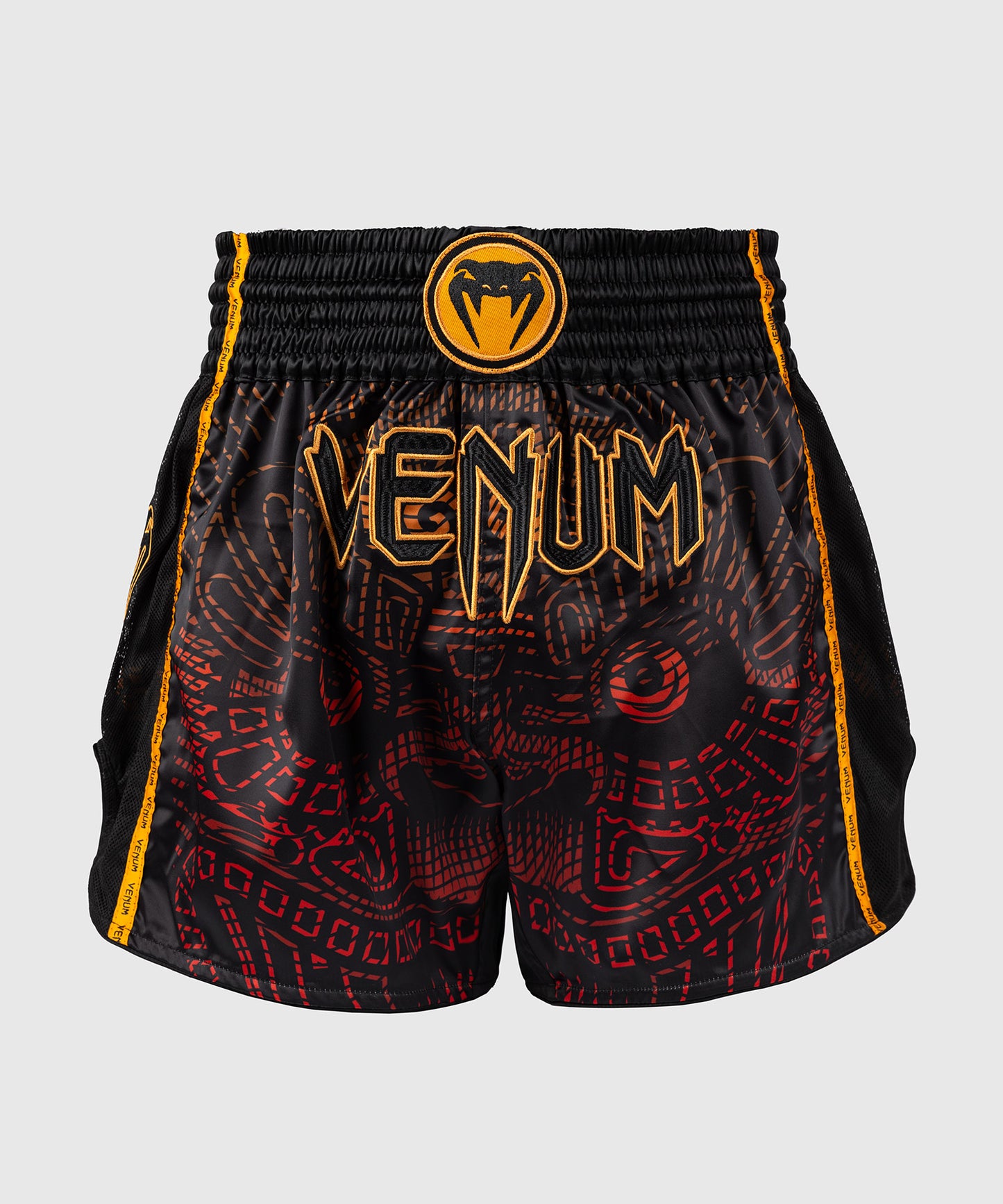Venum Quetzal Fury Pantaloncini Muay Thaï - Nero/Rosso Fury/Arancione