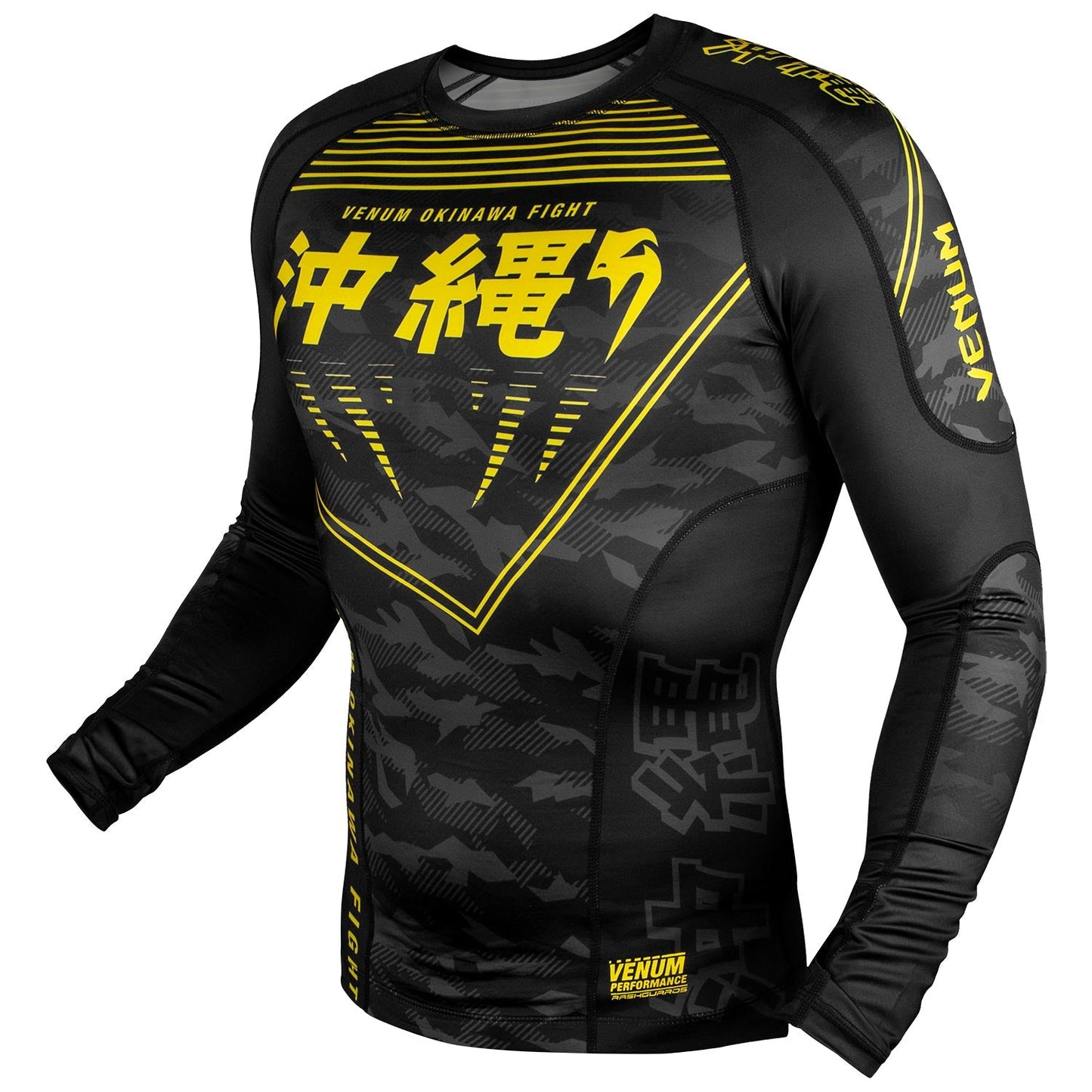 Rashguard Venum Okinawa 2.0 - Long Sleeve - Black/Yellow