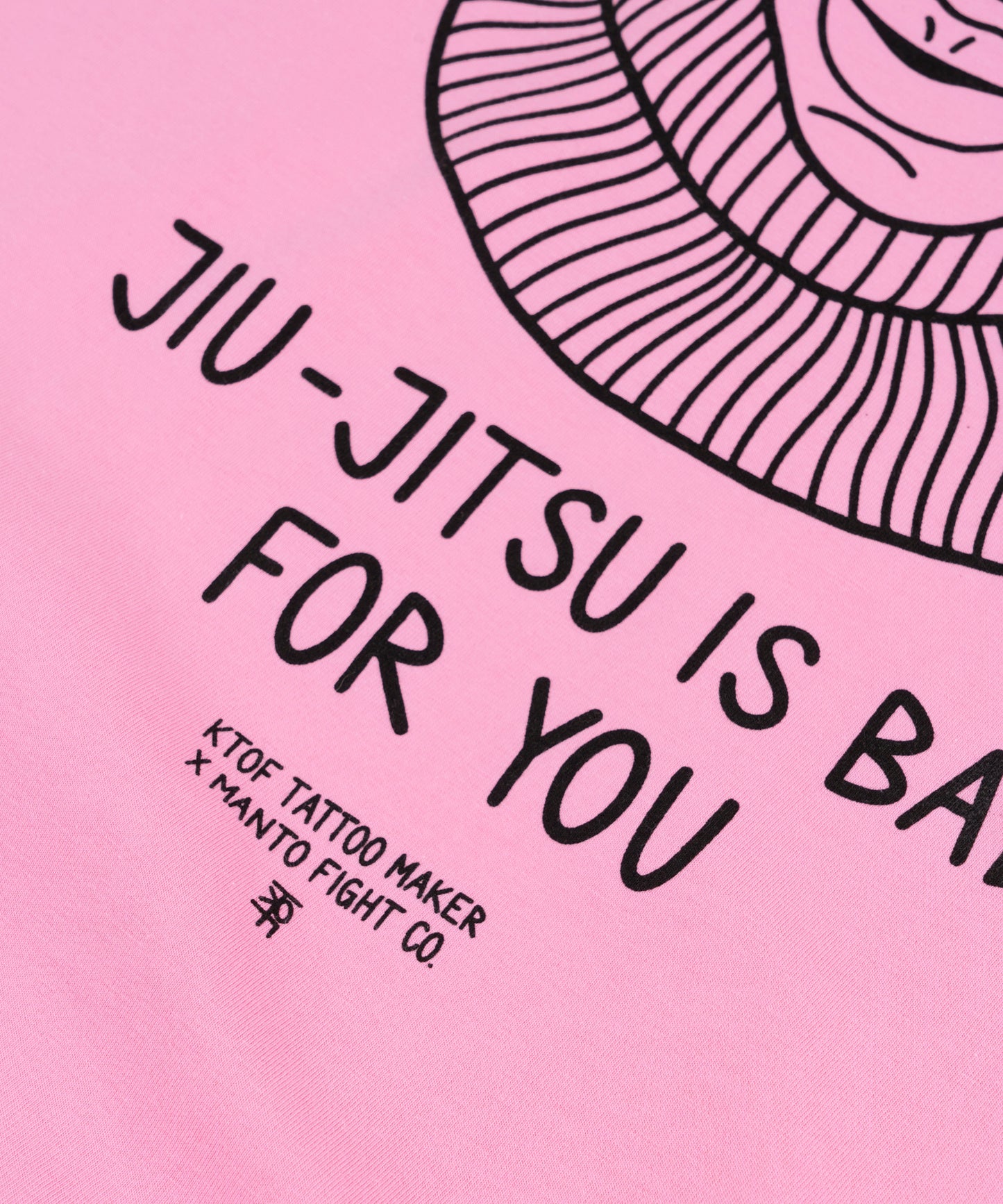 T-shirt Manto X Ktof Balaclava - Rose/Noir